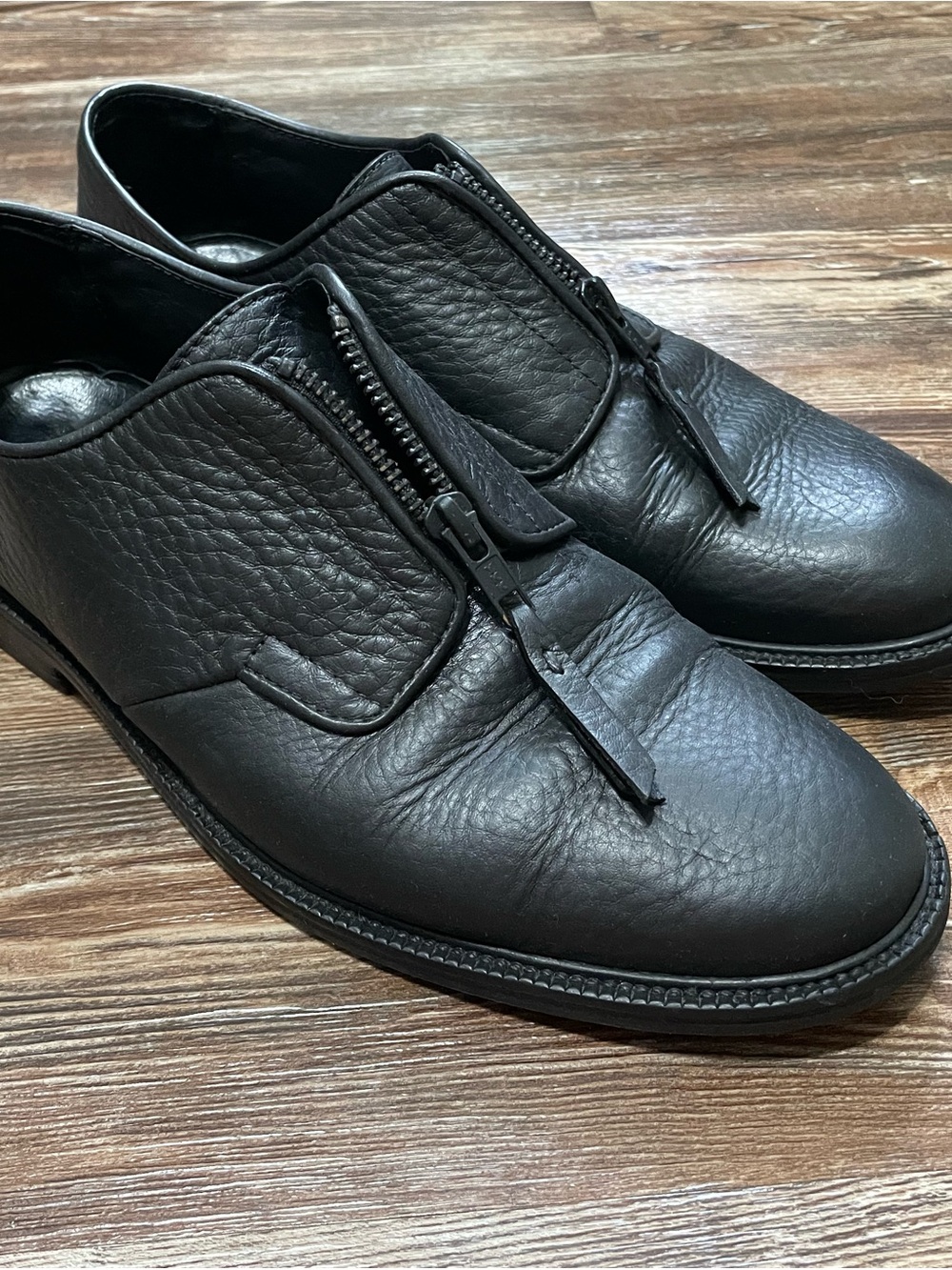 Opening Ceremony M14 Zip Up Leather Black Derby Oxford Size 41 US 9.5 MMM Style